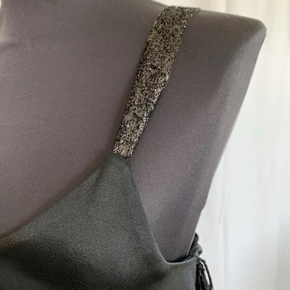 Derek Lam 10 Crosby Black Cocktail Dress w/ Fringe - size 0 Extra Small - Picture 3 of 5